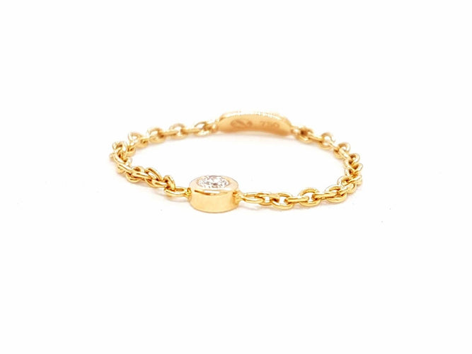 Bague 53 Bague Chaînette Or rose Diamant 58 Facettes 578689RV