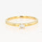Bague 54 Petit solitaire diamant sur or jaune 58 Facettes 21-316