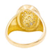 Ring 54 Signet Ring Yellow Gold Diamond 58 Facettes 2301445CN