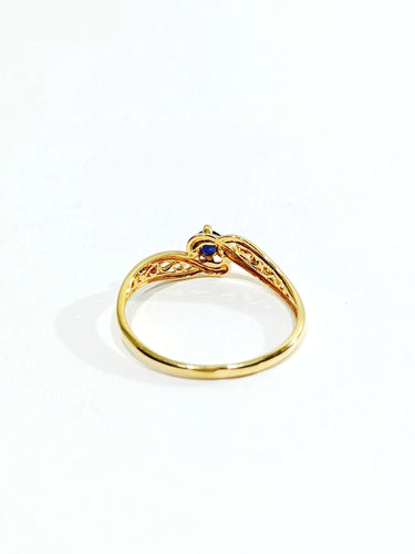 Bague 54 Bague Or jaune Saphir 58 Facettes