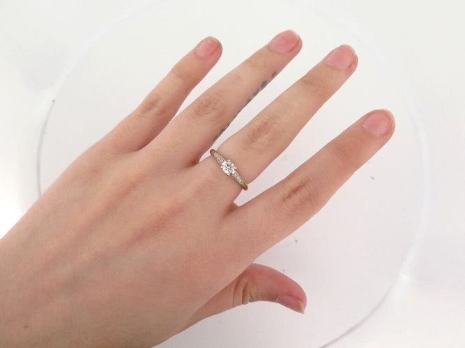 Bague 50 bague MAUBOUSSIN tu es le sel de ma vie t50 or blanc diamants 0.2ct 58 Facettes 252625