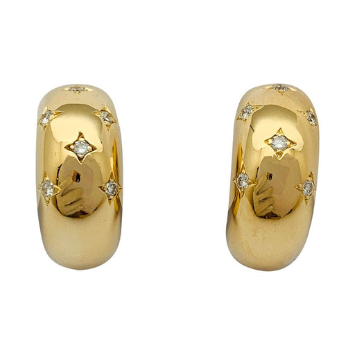 Boucles d'oreilles Boucles d'oreilles or jaune et diamants. 58 Facettes 31828