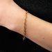 Bracelet Yellow gold curb bracelet with rectangular links 58 Facettes CVBR28