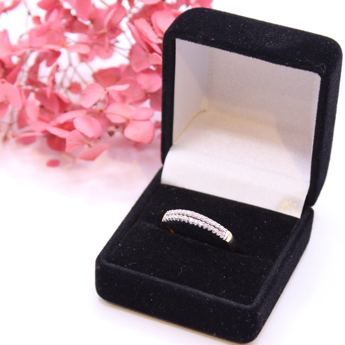 Bague 56 Bague double rangs de diamants 58 Facettes 6582