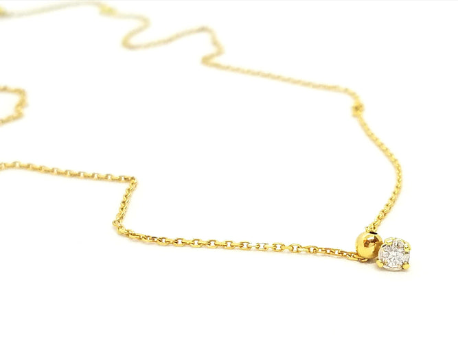 Collier Collier Chaîne + pendentif Or jaune Diamant 58 Facettes 579133RV