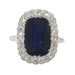 Ring 53 Art Deco diamond and sapphire ring 58 Facettes 22241-0404