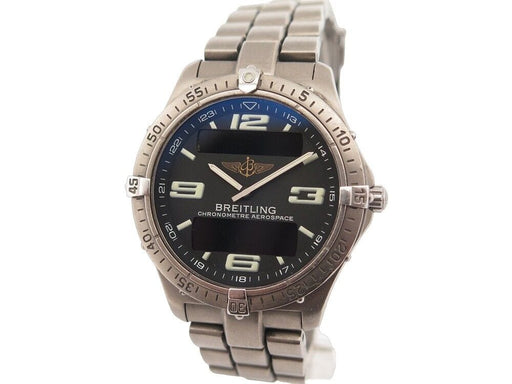 BREITLING aerospace e75362 40 mm titanium quartz chronograph watch 58 Facettes 253046