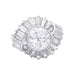 Ring 56 Platinum diamond ring 2,51 ct baguette surround. 58 Facettes 32596
