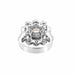Ring 56 Brilliant Princess Ring White Gold and Diamond 58 Facettes 61E00163