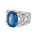 Bague 51.5 Bague en platine, saphir et diamants. 58 Facettes 31168