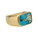 Ring 52 Fred ring in yellow gold and blue topaz. 58 Facettes 33027