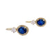 Dormeuses earrings in yellow gold, sapphires and diamonds. 58 Facettes 32707