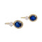 Boucles d'oreilles Dormeuses or jaune, saphirs et diamants. 58 Facettes 32707