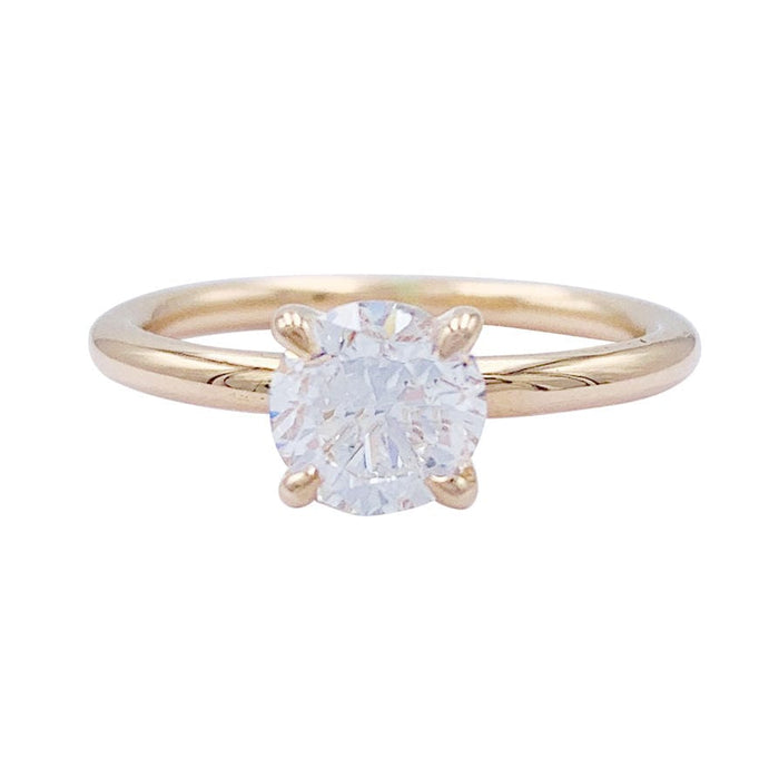 Bague 51 Bague solitaire en or rose, diamant 1 carat. 58 Facettes 32094