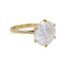 Bague 53 Solitaire en or jaune, diamant 5,77 cts. 58 Facettes 33127