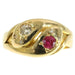Ring 54 Ruby and diamond ring 58 Facettes 13323-0105