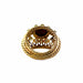 Ring 52 Vintage Dome Ring Garnet Diamonds Yellow Gold 58 Facettes