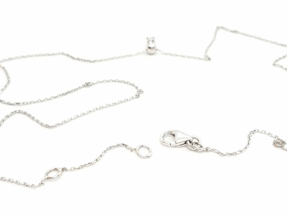 Collier Collier Chaîne + pendentif Or blanc Diamant 58 Facettes 579128RV