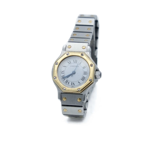 CARTIER watch - Santos women's watch Yellow gold Steel 58 Facettes REF23110-132