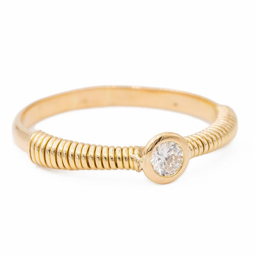 Bague 53 Bague Solitaire Or jaune Diamant 58 Facettes 2432031CN