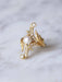 Marquise Style Art Nouveau ring 14Kt gold, diamonds, pearl 58 Facettes