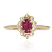 Ring 56 Ruby diamond pompadour ring 58 Facettes 21-572
