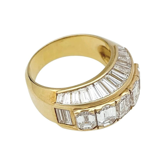 Bague 54 Bague pavage en or jaune et diamants. 58 Facettes 31848