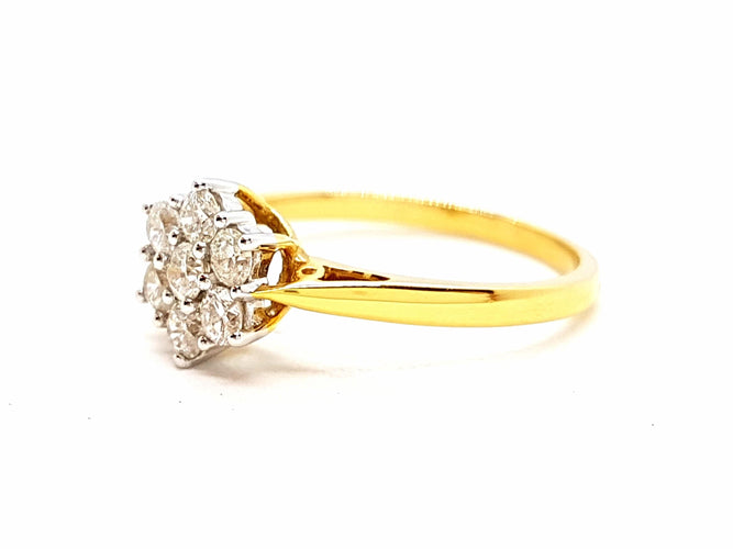 Bague 56 Bague Or jaune Diamant 58 Facettes 06317CD