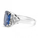 Ring 50 Ceylon ring white gold blue sapphire diamonds 58 Facettes 61100135
