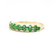 Yellow gold emerald alliance ring 58 Facettes