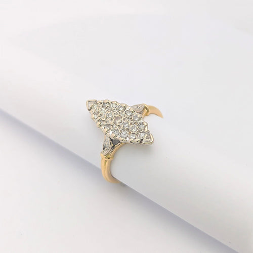 Bague Bague Marquise en Or jaune et Diamants 58 Facettes 25924