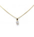 Yellow Necklace / 750 Gold Gold and diamond pendant necklace 58 Facettes 170004R-190364R