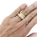 Ring 55 Boucheron ring, “Quatre White Edition Large”, three golds, white ceramic. 58 Facettes 30732