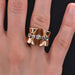 Ring 55 Diamond tank ring in pink 58 Facettes 22-024