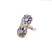 Ring 55 Art Deco Ring White Gold Platinum Sapphires Diamonds 58 Facettes 24986