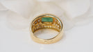Ring 52 Jonc ring in yellow gold, emerald and diamonds 58 Facettes 31317