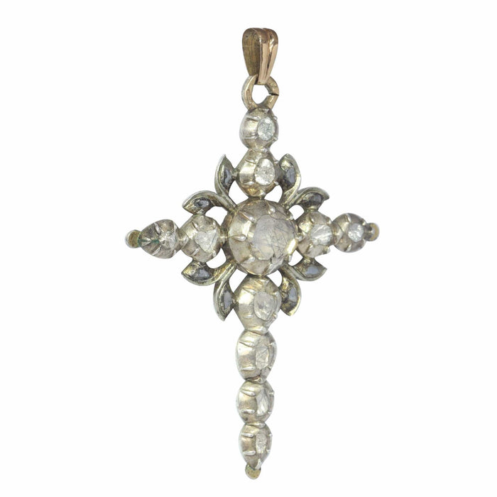 Pendentif Pendentif croix, diamant taille rose 58 Facettes 23054-0078