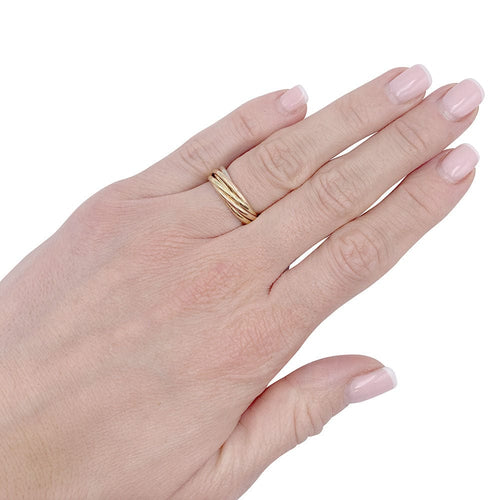 Bague 49 Bague Cartier, Semainier, trois ors. 58 Facettes 32523