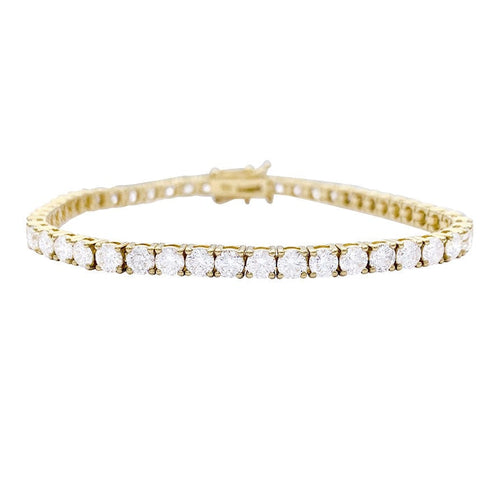 Bracelet Bracelet ligne diamants or jaune. 58 Facettes 33157