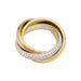 Ring 48 Cartier ring, “Trinity” model, 3 golds, diamonds. 58 Facettes 30848