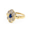 Bague 55 Bague Fleur Or jaune  Saphir 58 Facettes 1670724CN