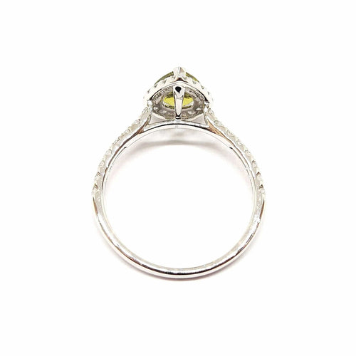 Bague 53 Bague Saphir vert & Diamants 58 Facettes