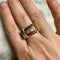 Bague 56.5 Bague tank arcade 2 Ors Diamants Rubis 58 Facettes REF2219