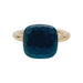 Ring 55 Pomellato ring, "Nudo Maxi", pink gold, white gold, blue london topaz. 58 Facettes 31117