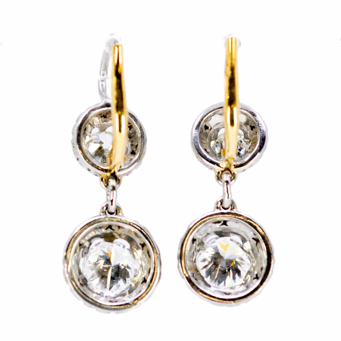 Boucles d'oreilles Boucles d'oreilles diamant, platine, 18 carats 58 Facettes D2D9C0338BA4497E9358059C2364AEA6