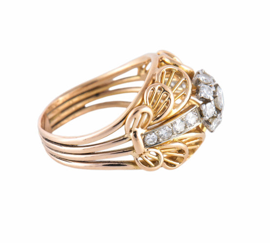 Bague BAGUE "IMPERIALE" OR & DIAMANTS 58 Facettes BO/220091 NSS