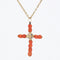 Pendentif Pendentif croix en perles de corail 58 Facettes 22-075
