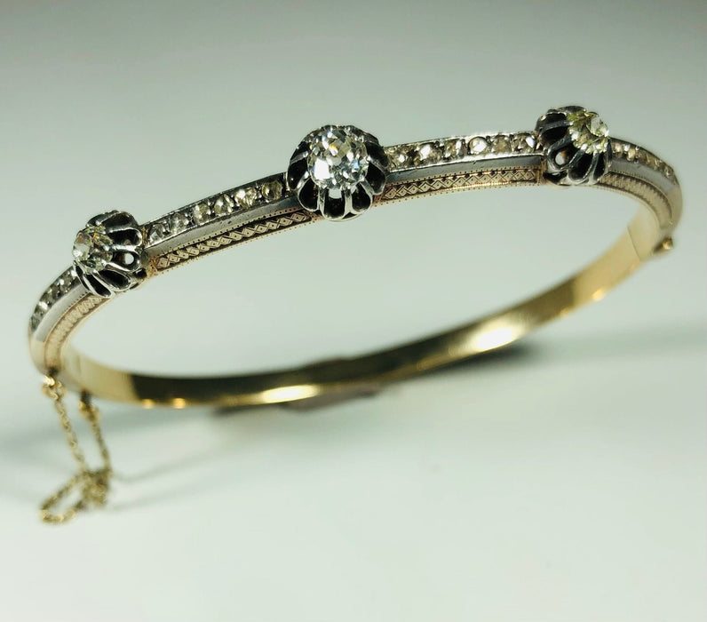 Bracelet Bracelet jonc, diamants 58 Facettes 54