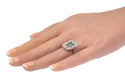 Ring 52 Diamond ring with emerald 58 Facettes 19343-0010