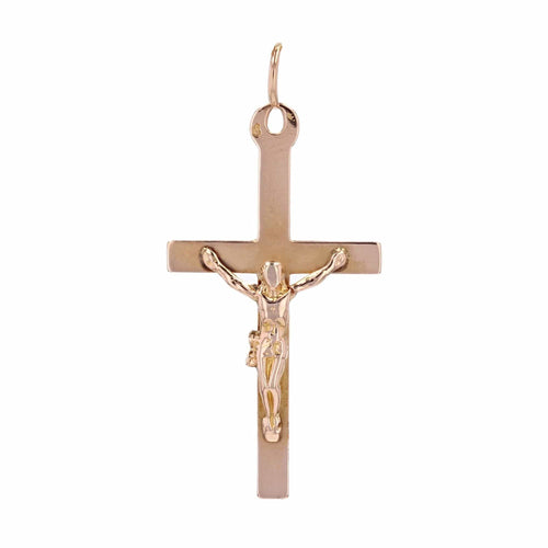 Pendentif Croix avec Christ or rose 58 Facettes 21-163A